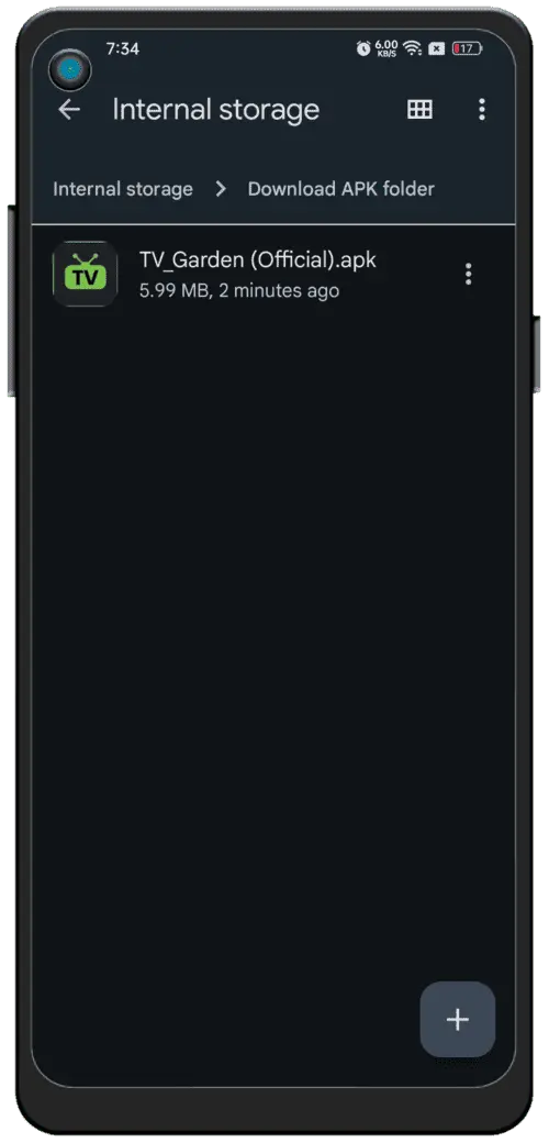 Encontrar el archivo APK